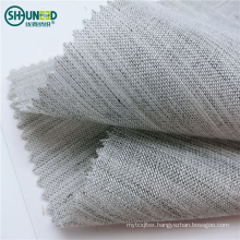 Soft Washable Polyester Woven Long Hair Interlining Canvas Fabric for Suit